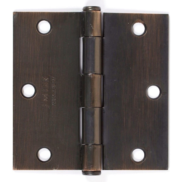 Patioplus 3.5 x 3.5 in. Square Steel Residential Duty Hinges, Oil Rubbed Bronze, Set of 2 PA2006860 - main